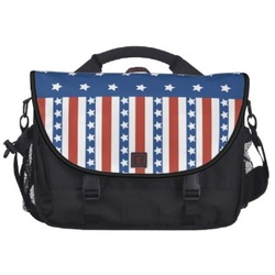 Custom laptop bag with patriotic design